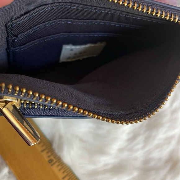 NWOT a new day 👛Navy Blue & White Clutch Purse with 2 Gold Zippers - Picture 6 of 8